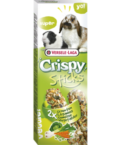 Versele-Laga Crispy Sticks Rabbits, Guinea Pigs Dupla rúd (zöldség) - kiegészítő eleség nyulak és tengerimalacok részére (110g)