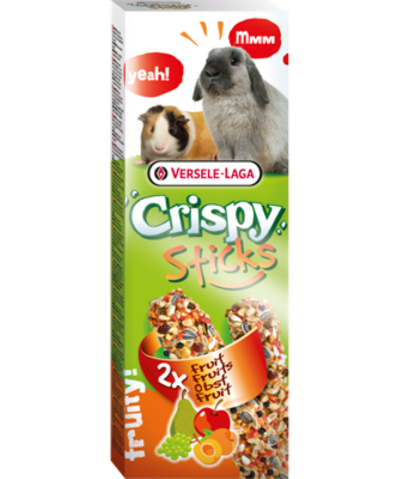Versele-Laga Crispy Sticks Rabbits,Guinea Pig Dupla rúd (gyümölcs) - kiegészítő eleség nyulak és tengerimalacok részére (110g)