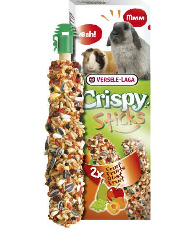 Versele-Laga Crispy Sticks Rabbits,Guinea Pig Dupla rúd (gyümölcs) - kiegészítő eleség nyulak és tengerimalacok részére (110g)