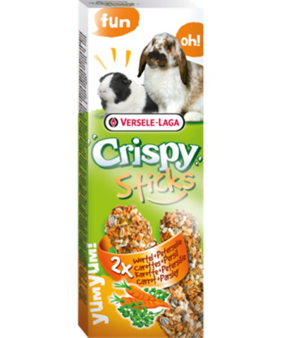 Versele-Laga Crispy Sticks Rabbits, Guinea Pigs Dupla rúd (répa,petrezselyem) - kiegészítő eleség nyulak és tengerimalacok részére (110g)