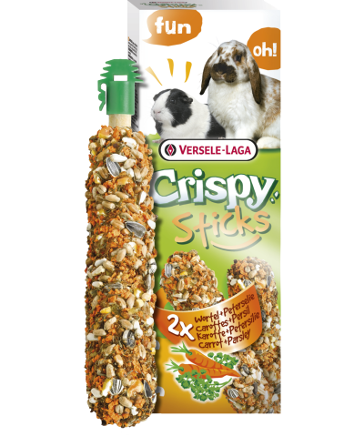 Versele-Laga Crispy Sticks Rabbits, Guinea Pigs Dupla rúd (répa,petrezselyem) - kiegészítő eleség nyulak és tengerimalacok részére (110g)