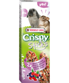 Versele-Laga Crispy Sticks Rabbits Chichilla Dupla rúd (erdei gyümölcs) - kiegészítő eleség nyulak és Csincsilla részére (110g)