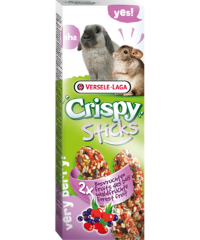 Versele-Laga Crispy Sticks Rabbits Chichilla Dupla rúd (erdei gyümölcs) - kiegészítő eleség nyulak és Csincsilla részére (110g)