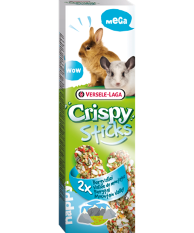 Versele-Laga Crispy Sticks Rabbits, Chinchilla Dupla rúd kiegészítő  eleség nyulak és csincsillák részére (140g)