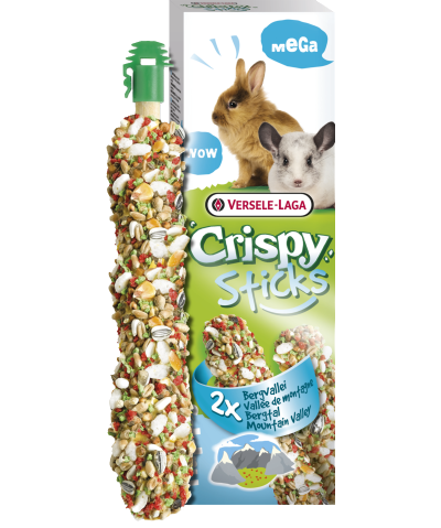 Versele-Laga Crispy Sticks Rabbits, Chinchilla Dupla rúd kiegészítő  eleség nyulak és csincsillák részére (140g)