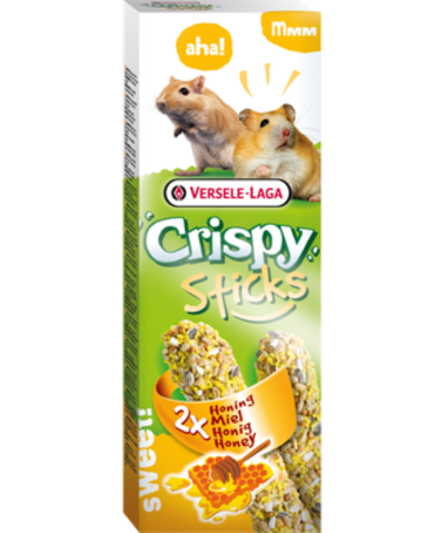 Versele-Laga Crispy Sticks Hamster, Gerbils Dupla rúd (méz) - kiegészítő eleség hörcsög és futóegerek részére (110g)