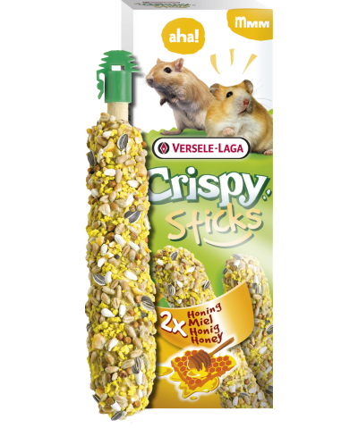 Versele-Laga Crispy Sticks Hamster, Gerbils Dupla rúd (méz) - kiegészítő eleség hörcsög és futóegerek részére (110g)