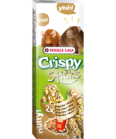 Versele-Laga Crispy Sticks Rats, Mouse Dupla rúd (popcorn,mogyoró) - kiegészítő eleség patkány, hörcsög és egér részére (110g)