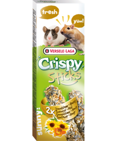 Versele-Laga Crispy Sticks Gerbils, Mice Dupla rúd (napraforgó,méz) - kiegészítő eleség futóegerek és egerek részére (110g)