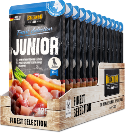 Belcando nedves kutyaeledel 6x125 gr Junior csirkehús sárgarépával