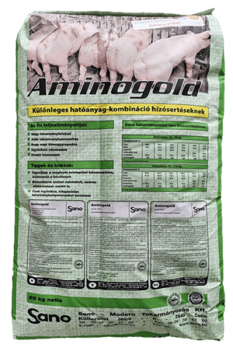 Sano - Aminogold® -  Vitaminokban gazdag ásványi takarmány az egészséges és ellenálló hízósertésekért