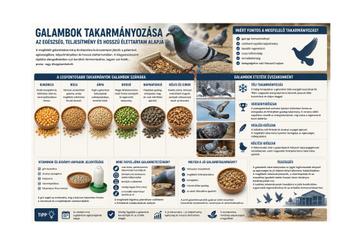 Galambok takarmányozása – teljes útmutató az egészséges és erős állományért